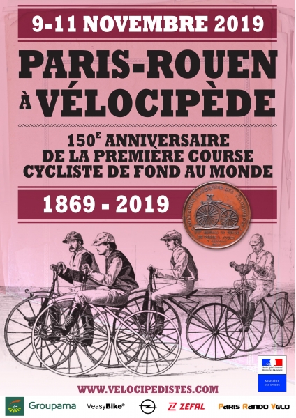 20191109Affiche 2019 - Paris-Rouen a velocipede - Logo Ministere des sports - 20191010