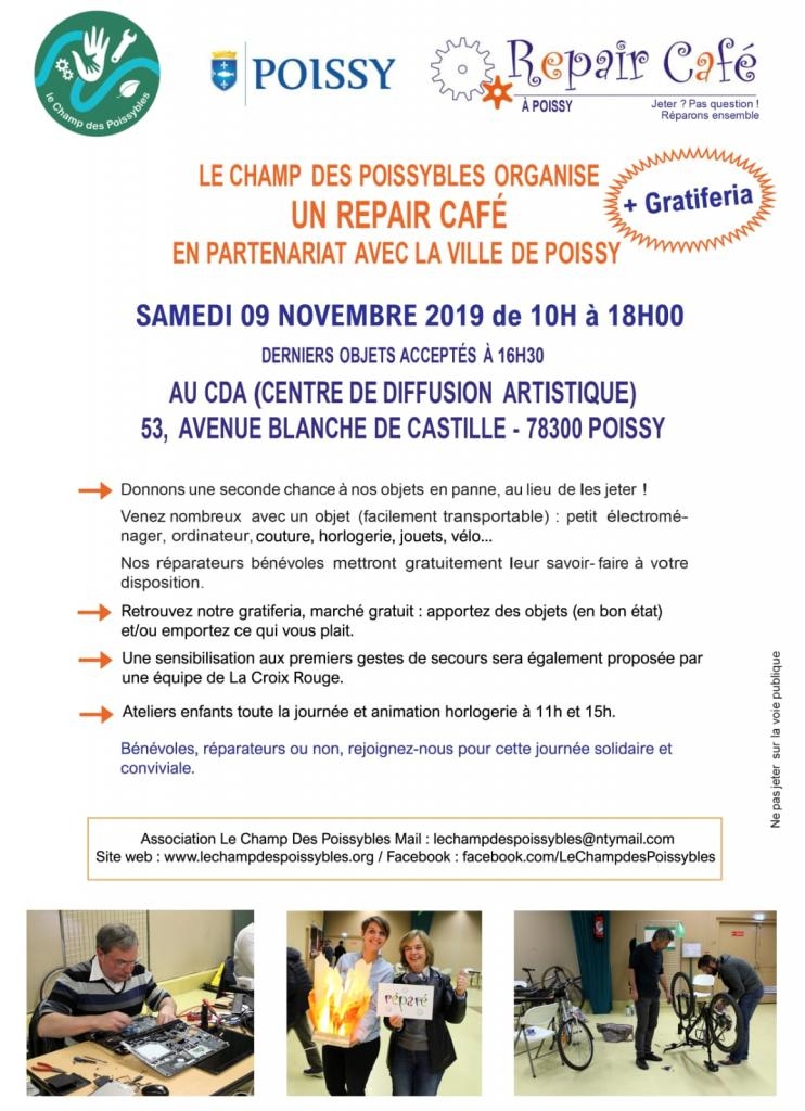20191109LCDP - Affiche Repair Café Poissy du 9 novembre 2019